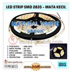 LED Strip Brilux SMD 2835 Mata Kecil | IP 65 - Natural White - 300 LED